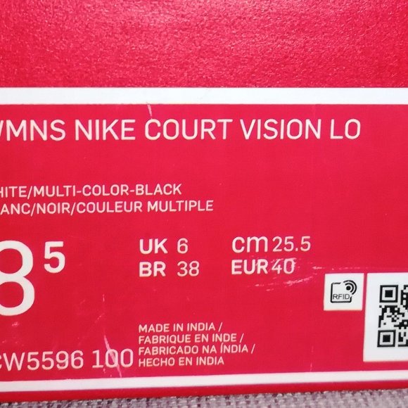Women's Nike Court Vision Lo - Size 8.5 - Picture 4 of 4